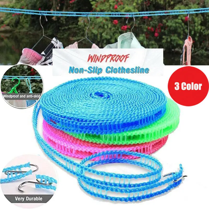 

Non-Slip Outdoor Windproof Travel Home Laundry Retractable Clothes Line Clothes
