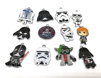 

New 50pcs Cartoon star wars head DIY Metal Charm Pendants Jewelry Making E46
