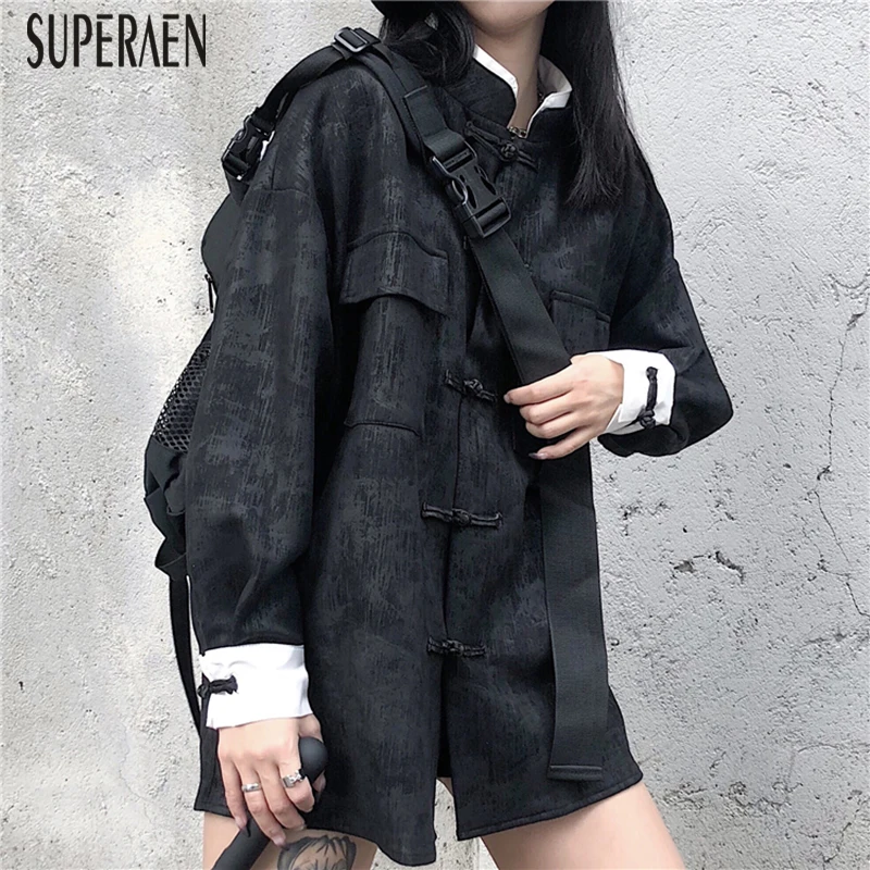 SuperAen, китайский стиль, женская рубашка, новинка, весна и осень, длинный рукав, блузки и топы для женщин, хлопок, дикая женская одежда