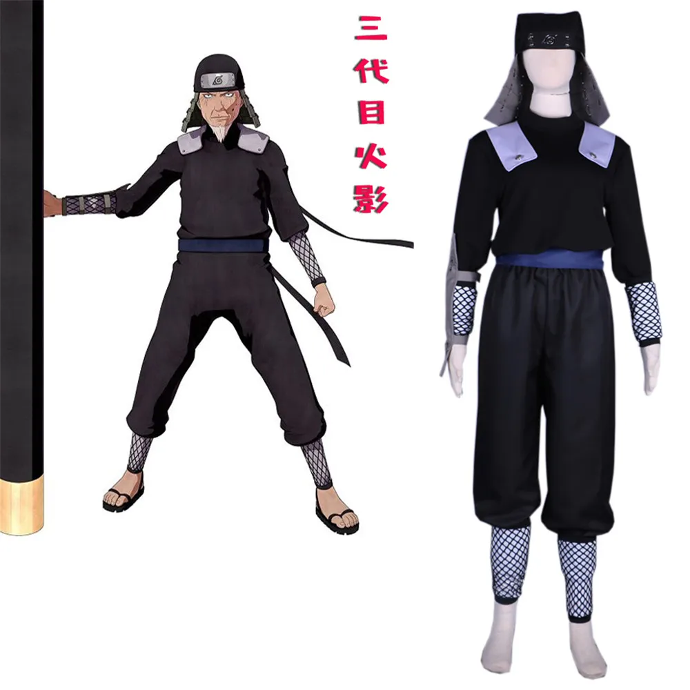 

Anime Naruto Hiruzen Sarutobi Uniform Cosplay High Quality Luxury Set for men Halloween Carnival Costume Tailor Made