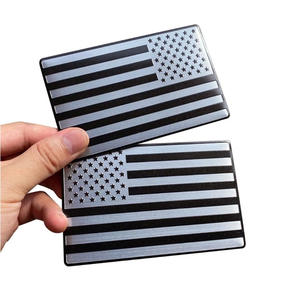 Adesivi Bandiera Americana 3D 12,7x7,6 Cm (2 Pezzi) | Adesivo Paraurti Auto Moto Laptop | Decorazione Patriottica