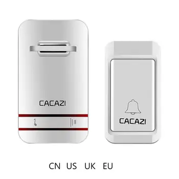 

Waterproof Wireless Doorbell Self Powered No Battery LED Door Bell US EU UK CN