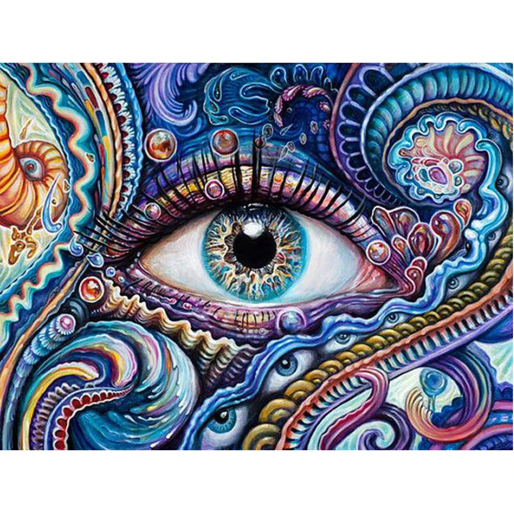 

Full Square / Round Drill 5D DIY Diamond Painting "Eye Illusion" 3D Diamond Embroidery Cross Stitch Mosaic Art For Home Decorati