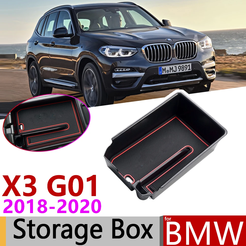 Для BMW X3 G01 X3M xDrive 20i 20d центральный подлокотник ящик для хранения, автомобильный Органайзер, аксессуары