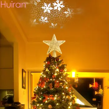 

Huiran Merry Christmas Snowflake Projection Star Tree Top Christmas Decorations For Home Cristmas 2019 Navidad 2020 New Year Dec