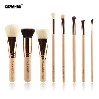 

MAANGE 8pcs Makeup Brush Set Cosmetic Powder Foundation Eye Shadow Eyebrow Blending Coutour Lip Soft Beauty Make Up Tool Kits