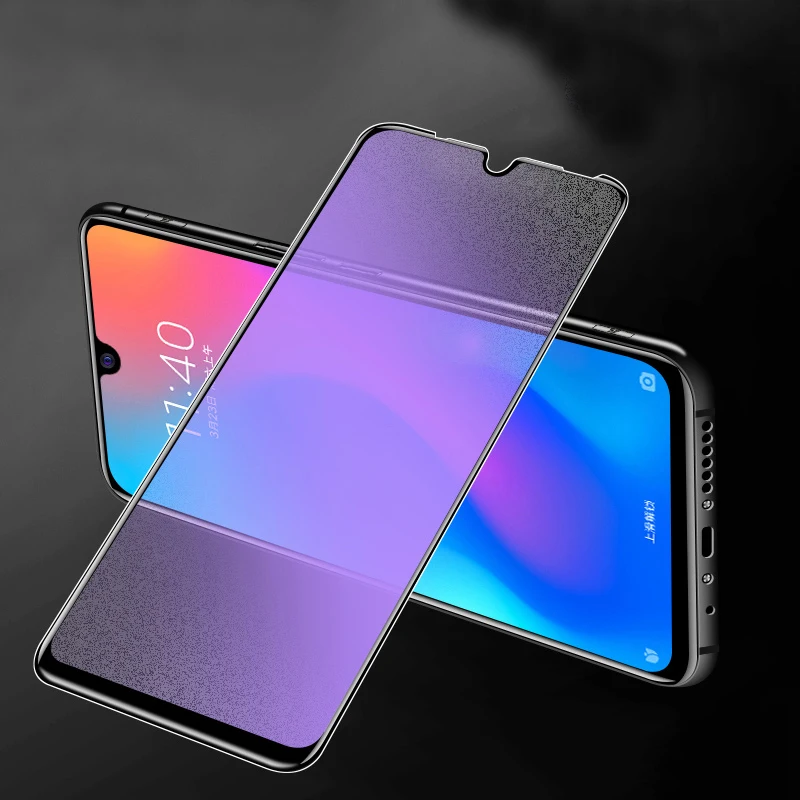 Закаленное стекло против синего отпечатков пальцев для VIVO Y19 U3 фиолетовый