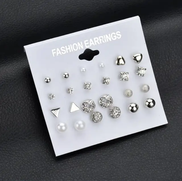 Earrings Set of 12 Pairs/24 Pieces ER-12SG ear rings for Women earings  jhumka stud