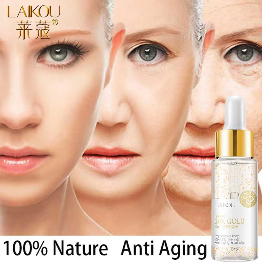 LAIKOU 30ML 24k Gold Serum Vitamin c Facial Serum Essence Hyaluronic Acid Cream Anti Wrinkle Whitening Face Care Essence Skin LAIKOU 30ML 24k Gold Serum Vitamin c Facial Serum Essence Hyaluronic Acid Cream Anti Wrinkle Whitening Face Care Essence Skin