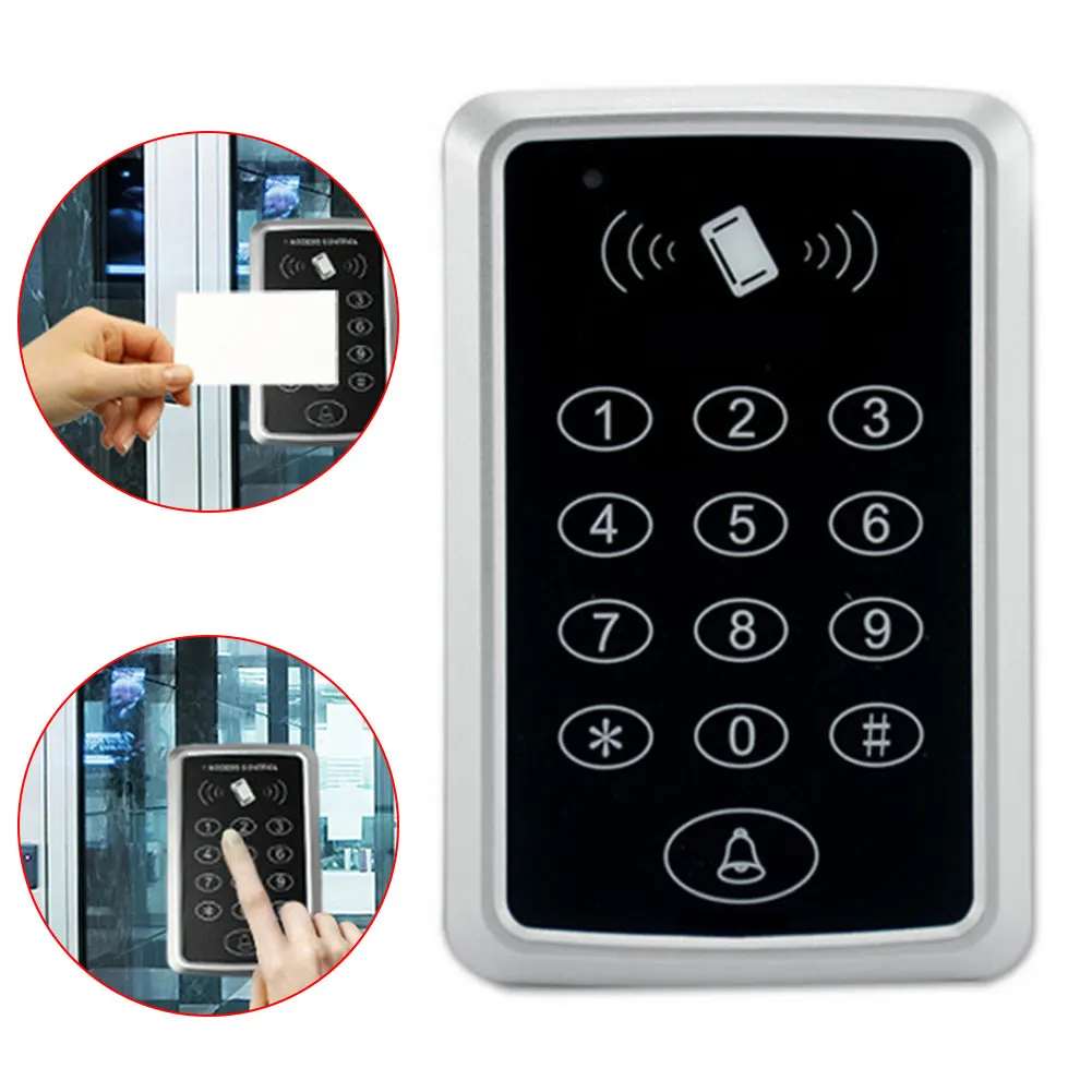 Для дверного замка Защита входа RFID код с 10 брелоком салфетки карты контроля доступа пароль домашняя система безопасности близость