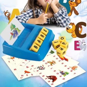 

Fashion Fun Game Family Matching Letter Kids Learning Toys English Word ABC Puzzle Early Educational Toys for Children Kids Gift