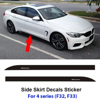 

Exterior Car Stickers Decor Car 2pcs Side Skirt For BMW 4 Series F32 F33