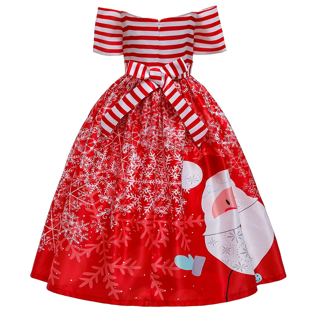 Teens Girls Party Dresses For Girls Kids Santa Claus Print Ball Gown Girls Clothes Children Clothing Carnival Christmas Dress (5)