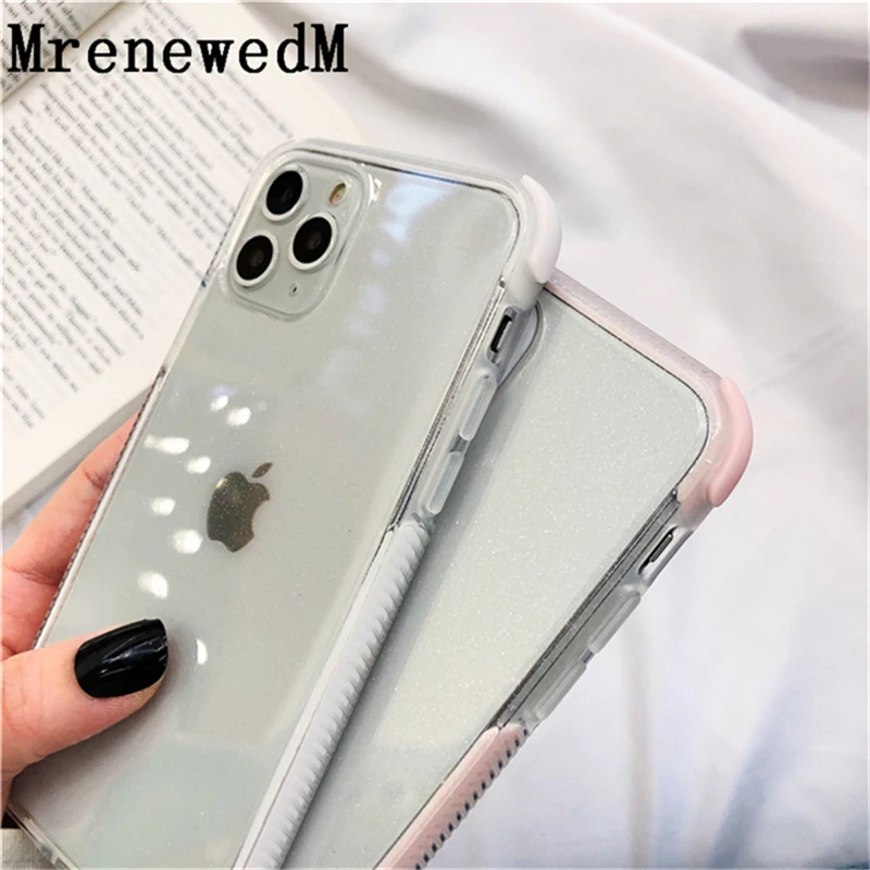 MrenewedM Luxury Clean Glitter Silicone Case For iPhone 11 Pro 6 6S 7 8 Plus XR XS Max Non-slip Bumper Protection Cover on 5S SE MrenewedM Luxury Clean Glitter Silicone Case For iPhone 11 Pro 6 6S 7 8 Plus XR XS Max Non-slip Bumper Protection Cover on 5S SE