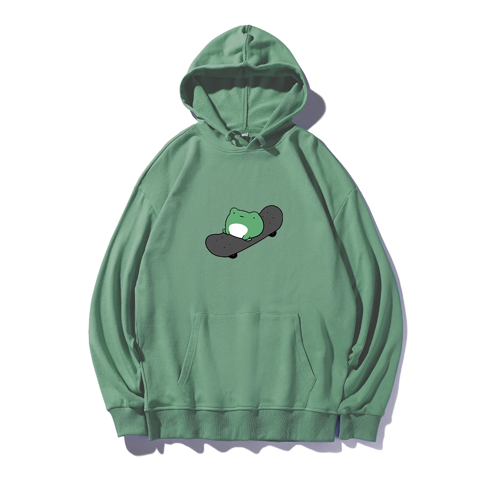 

Autumn Skateboard Frog Oversize Cotton Hoodie Sweatshirts Men and Women Hoodies Harajuku Thin Pullover Couple Korean Streetwear