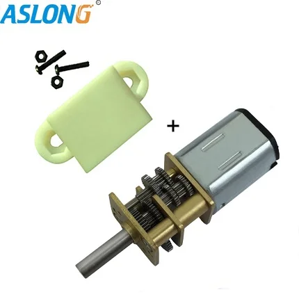 

12v N20 gear motor with Plastic bracket 6v dc motor with fixed bracket 10mm shaft length small dc motor with mtal reducer box