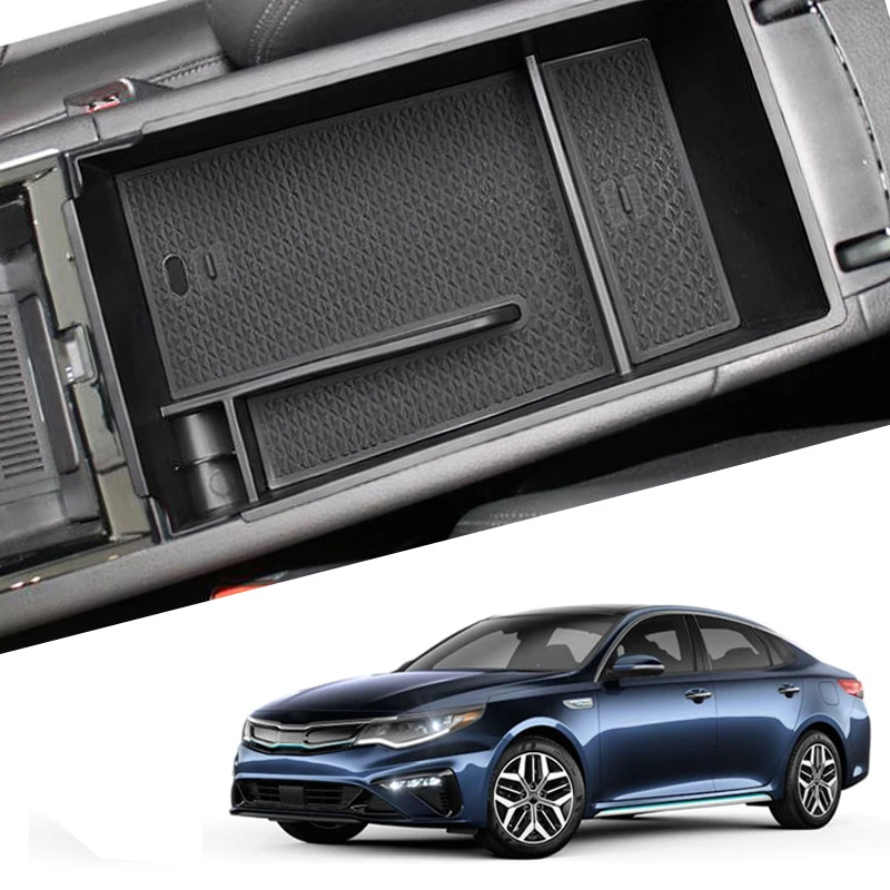 Car Center Storage Box Armrest Box Organizer Container Black Arm Rest Storage Glove Holder Interior Parts for Kia K5 Optima 2020