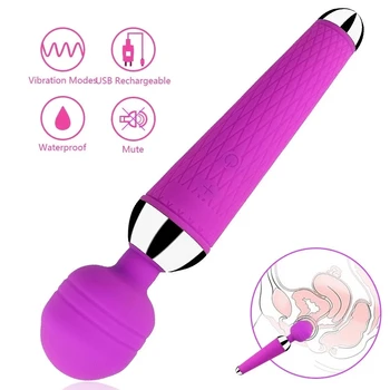 Wireless Dildos AV Vibrator Magic Wand Clitoris Stimulator USB Rechargeable Massager Sex Toys Machine for Women Adults Vagina 4