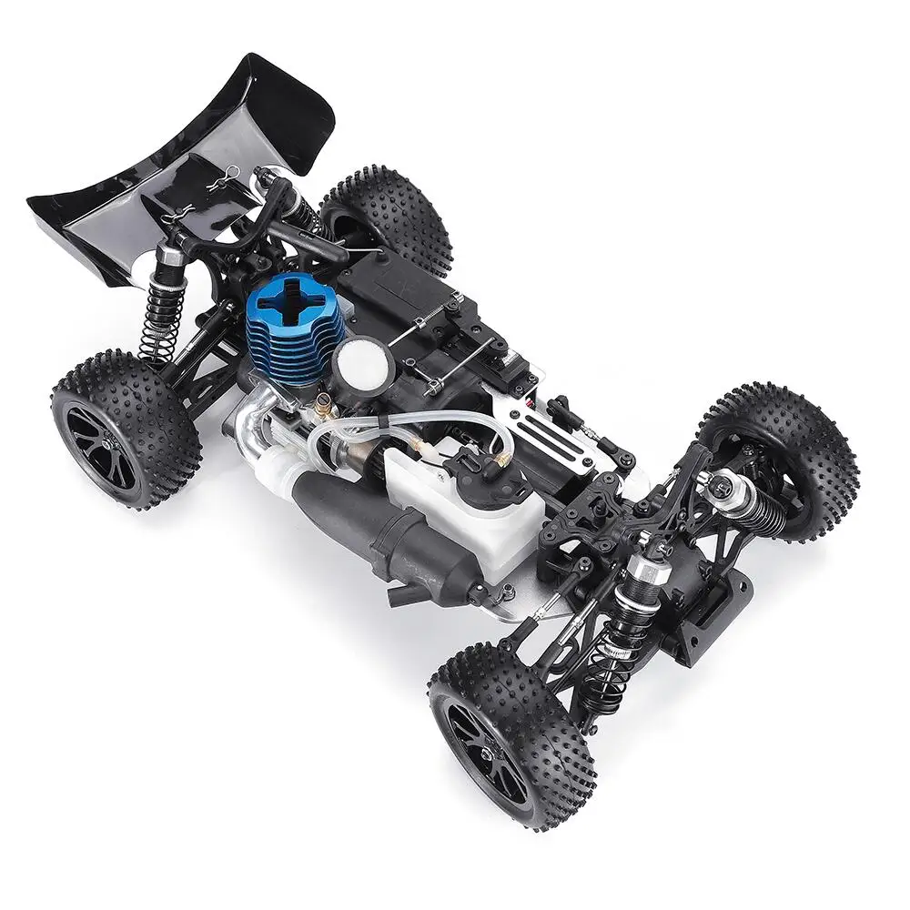 VRX RH1006 1/10 Scale 4WD Nitro RTR Off-Road Buggy High Speed 2.4GHz RC Car Kids Gifts(With Force.18 Methanol Engine)- Black Red 4