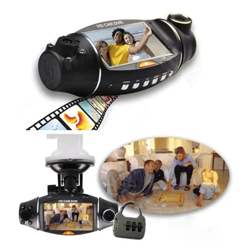 Двойной объектив 720P 2,7 ''камера автомобиля gps DVR Cam Dash Видео вождения рекордер