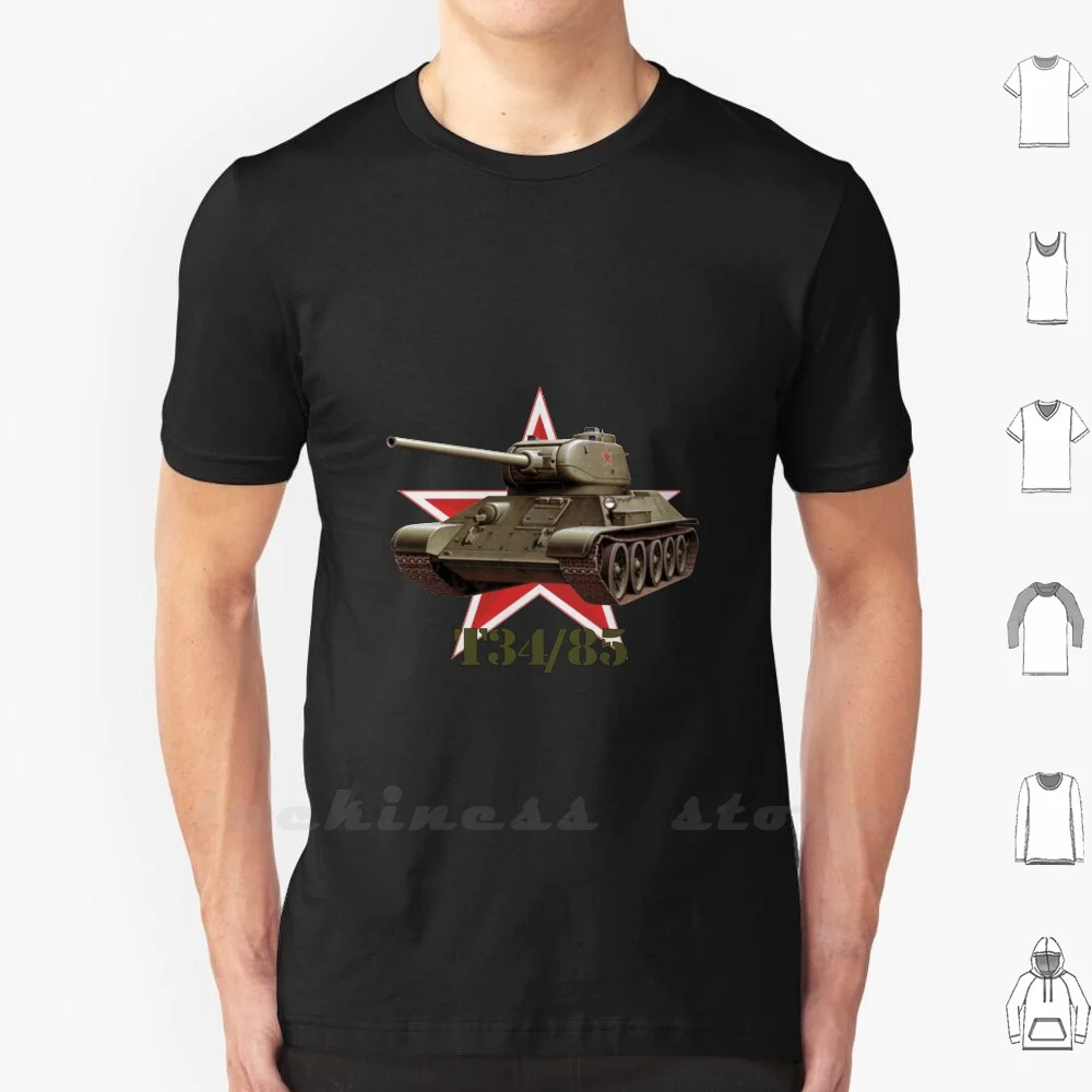 Maglietta T35 / 85 100% Cotone Fai Da Te S-6Xl Serbatoio T34 T34 85 Esercito Sovietica Guerra Mondiale 2 Ww2 Wwii