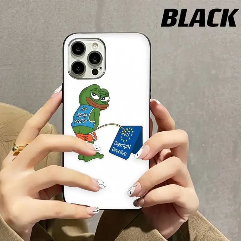 Funny The Frog Pepe Face Cry Happy Couple Phone Case For iPhone 13 11 8 7 6 6S Plus X XS MAX 5 5S SE 2020 XR 11 pro capa best cases for iphone 13 pro max