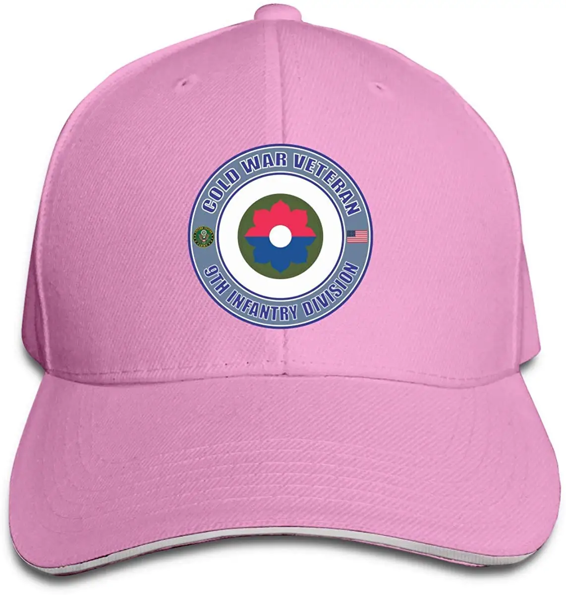 Армейская холодная война 9th Ветеран дивизии ветерана регулируемая бейсболка сэндвич Кепка