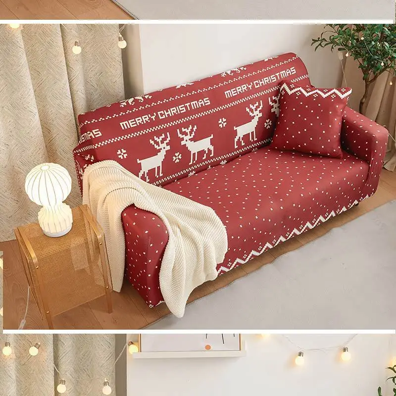 Christmas Sofa Set Cover Full Package Fabric Art Four Seasons Elastic Force Sofa Pad Sofa A Piece Of Cloth Single Full Cover