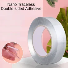 Pegatinas de pared impermeables de doble cara, cinta Nano mágica para decoración del Hogar, baño, resistente al calor, se puede reutilizar