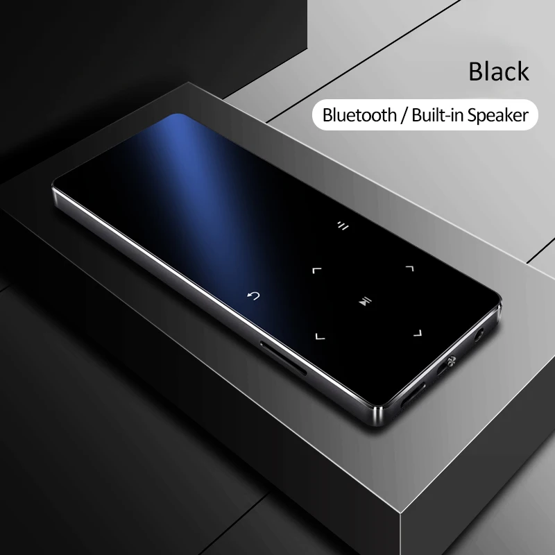Black Bluetooth ICEICE MP3 плеер с Bluetooth hifi lossless мини музыкальный плеер с fm-радио динамик наушники, спорт MP 3 Металл walkman dap - Цвет: Black Bluetooth