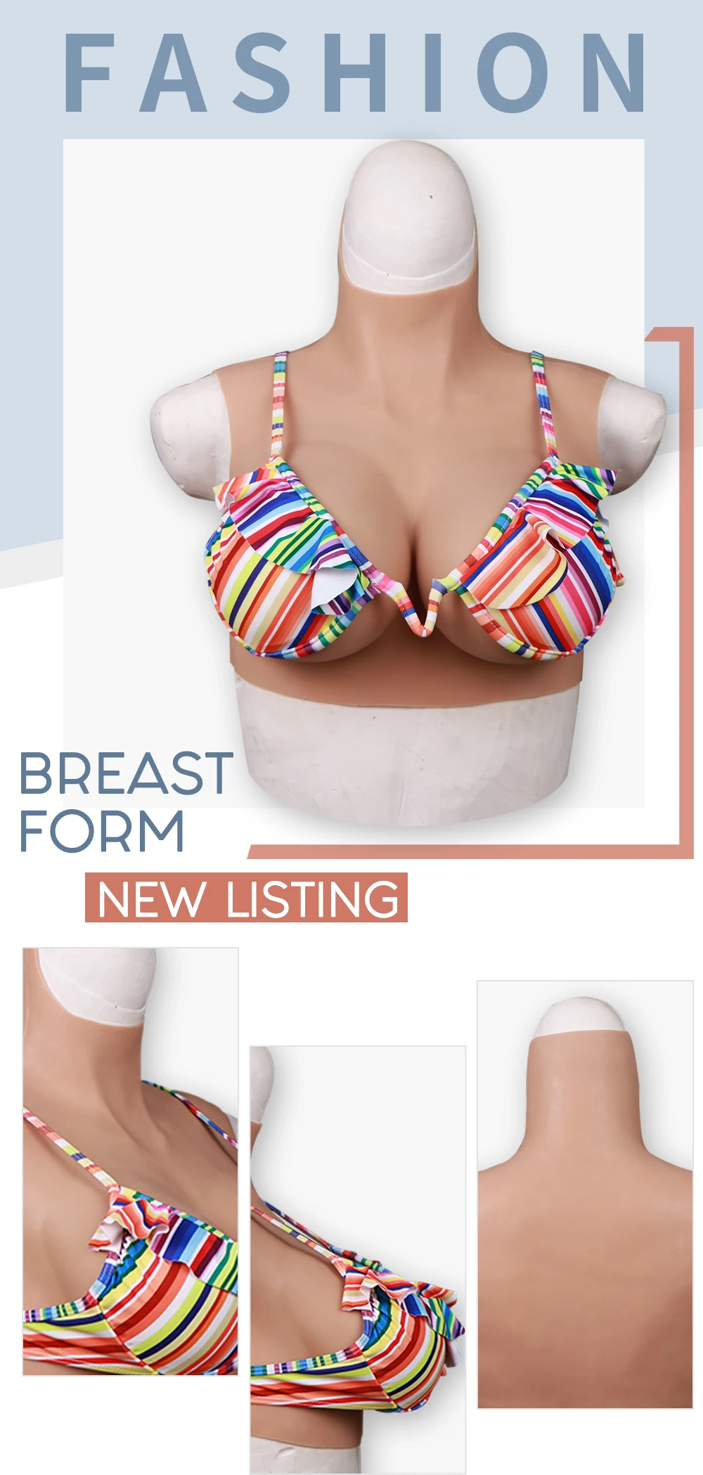 Realistic Silicone Breast Forms Fake Boobs Tits Meme Enhancer Crossdresser Transgender Drag Queen Shemale Crossdressing Bust (1)