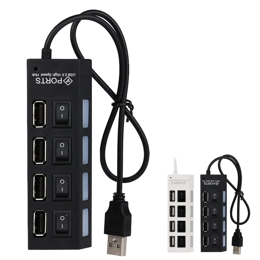 Ouhaobin 4 порта USB 2 0 концентратор вкл/выкл выключатели зарядка настенное зарядное