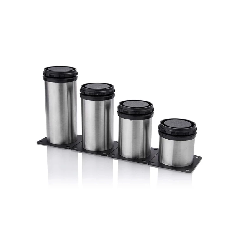 5-35cm adjustable stainless steel furniture Feet， Black Replacement Metal Feet，for Couch Cabinets TV Stands Cabinet Sofa Feets