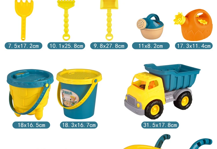 Brinquedos de Praia Baldes de Praia de Praia Baldes de Praia Mesa de Água Crianças Areia Giochi Spiaggia Brinquedos Conjunto Jj60bt 16 Brinquedos p/ areia e praia