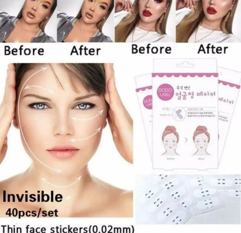 40 pcs face patch Многоразовый коврик для шеи против морщин силиконовый прозрачный Анти-микробок удаление Шейная Наклейка Уход за кожей силикагель патч уход за лицом - Цвет: 40 pcs face patch