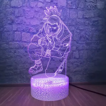 

Naruto 3D Illusion Lamp For Children Bedroom Nightlight Nara Shikamaru LED Colorful Table Desk Lamp Home Atmosphere Decor Lava