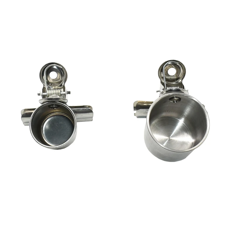 

1pcs Pigeon Feeder with clip Stainless Steel Food Water Bowl Feeding Bird Single Cup Bird Feeder Parrot Cage Stand Bird Supplies