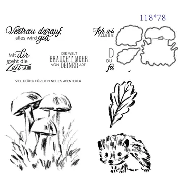 

German word 2020 3D New Metal Cutting Dies and Scrapbooking For Paper Making Birthday Embossing Card Craft Stamps Set
