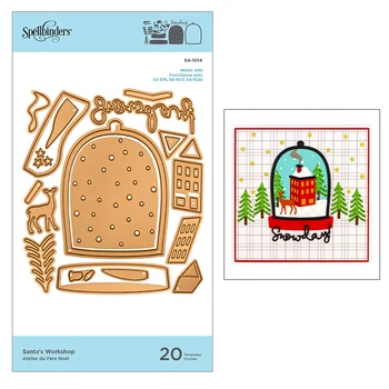 

2020 Hot New Christmas Plant Tree Snowflake House Lawn Fawn Metal Cutting Dies Foil and Scrapbooking For Card Making no stamps