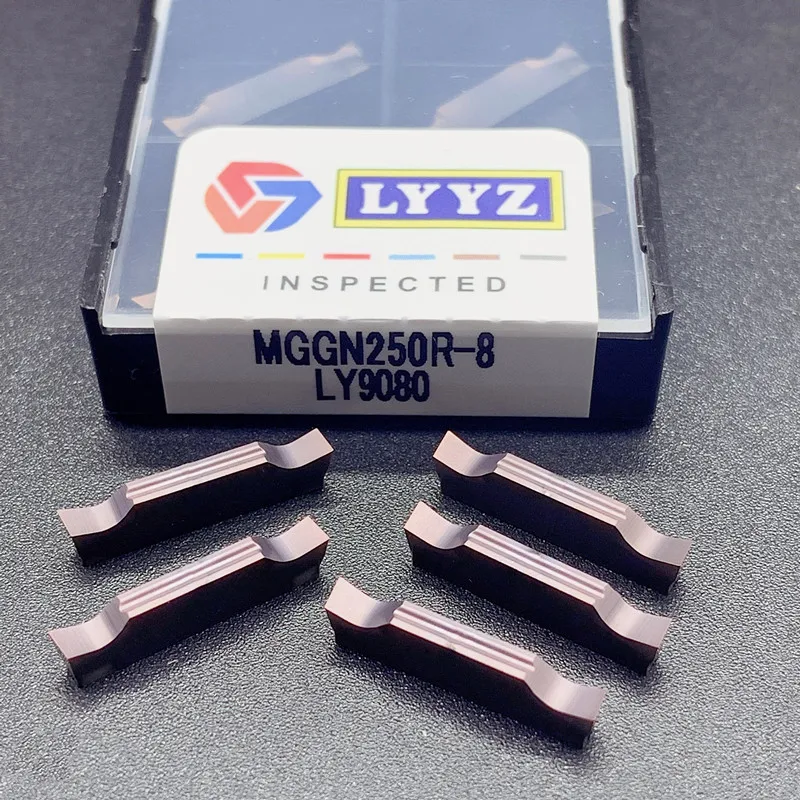 10 PCS MGGN150R  MGGN250R  MGGN300R MGGN400 R  LY9080 CNC lathe tools Carbide grooving insert High quality slotting turning tool water cooled cnc spindle Machine Tools & Accessories