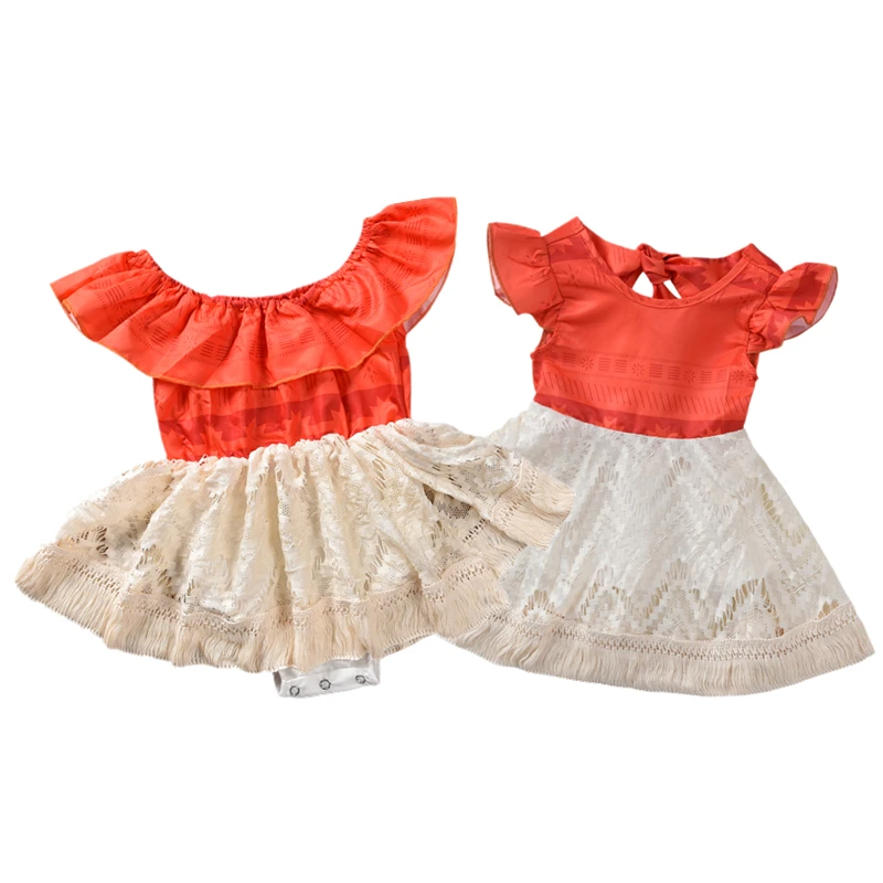 New Princess Infant Baby Big Sister Children Clothes Girls Moana Fancy Dress Bodysuits Costume Family Matching Outfits Matching Family Outfits Aliexpress