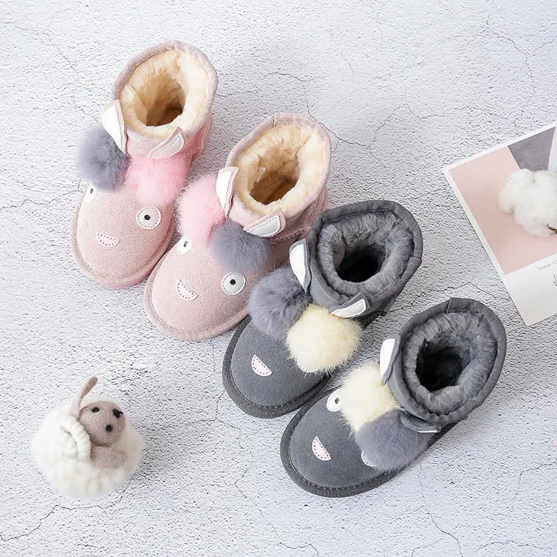 

Dolakids Winter animal cartoon children's boots leather boots for boys and girls thickened warm baby cotton-padded shoes