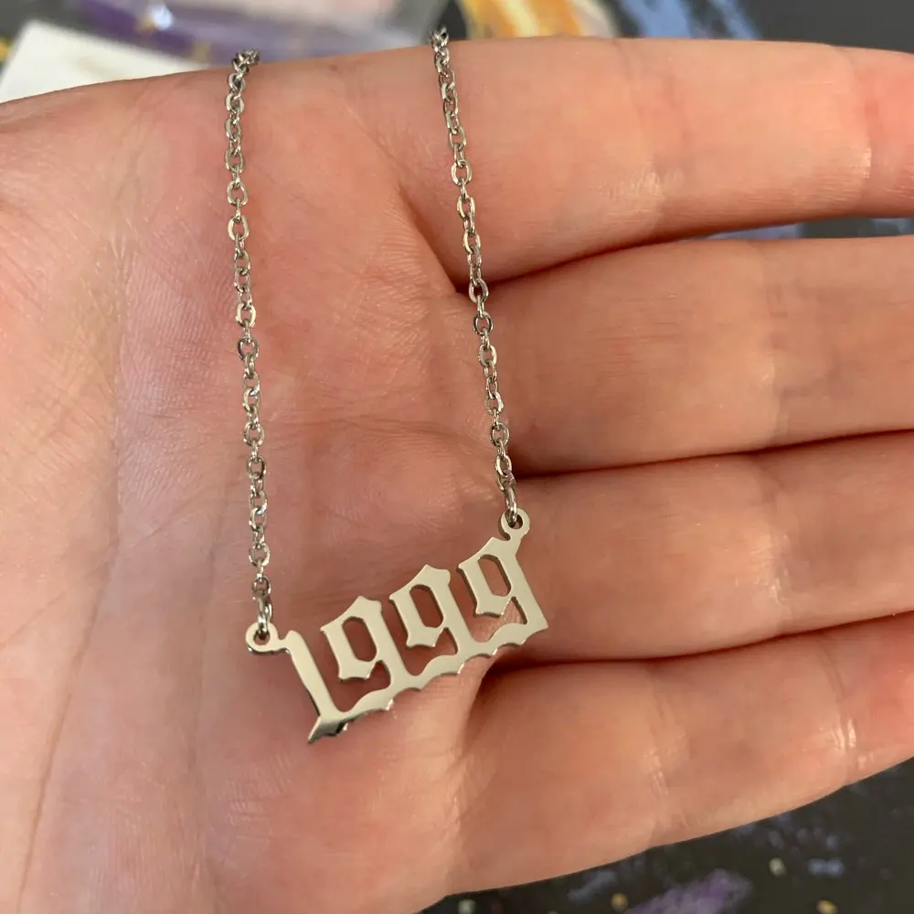 Prettylittlething 1999 Necklace Silver 2002 Birth Year Pendant