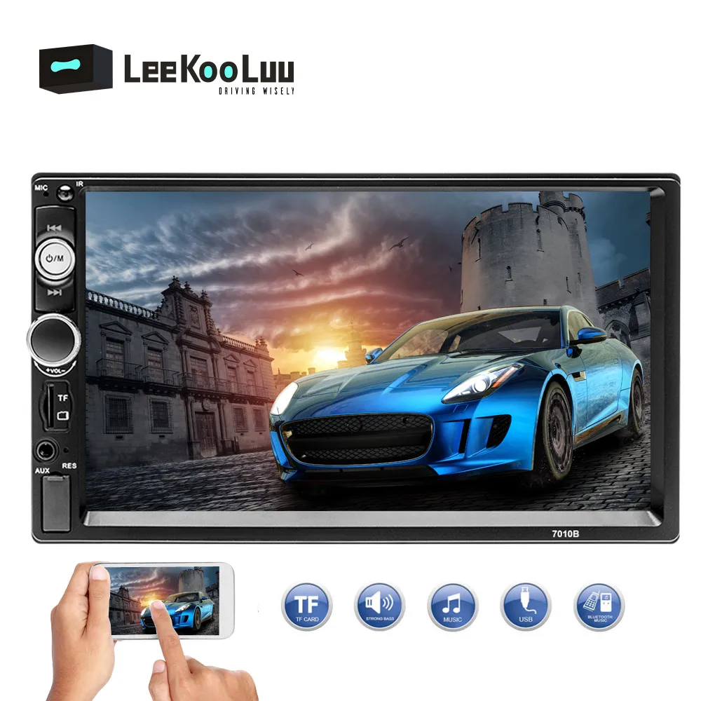 

LeeKooLuu 2 din car radio 7" HD Player MP5 Touch Screen Digital Display Bluetooth Multimedia 2din Autoradio Support Mirror Link