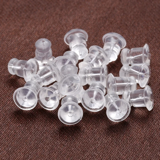 100pcs Silicone Earring Backs Rubber Ear Stoppers Eco-friendly Plastic Ear  Backs for DIY Jewelry Making Ear Pin Plug Accessories - Price history &  Review, AliExpress Seller - Cicely Base Store