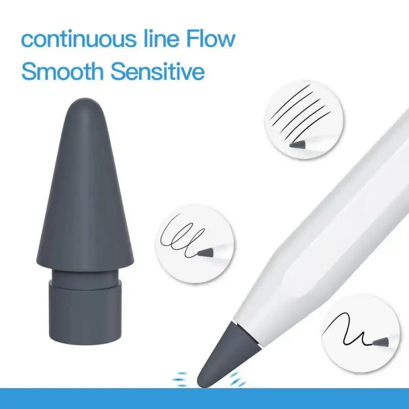 

Силиконовый наконечник для карандаша Apple Pencil, нескользящий устойчивый к царапинам чехол с гладкой чувствительностью для карандаша Apple 1/2