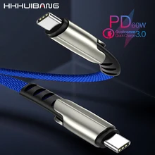 Hkhuibang usb type-C кабель для USB C кабель для samsung S10 S9 S8 Note 9 Xiaomi Phone PD 60W быстрое зарядное устройство 3,0 кабель для быстрой зарядки