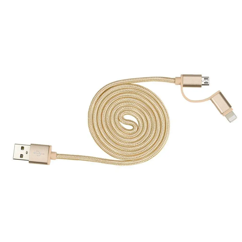2 в 1 супер длинный микро USB кабель для зарядки мобильного телефона Шнур Iphone