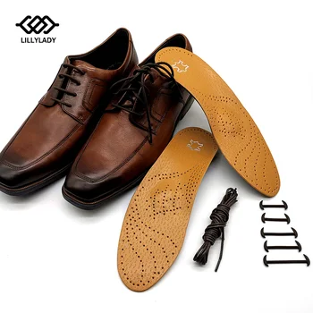 

Unisex Premium Leather Orthotic insole for Flat foot Shoe Insoles High Arch Support orthopedic Pad for Correction OX Leg lace