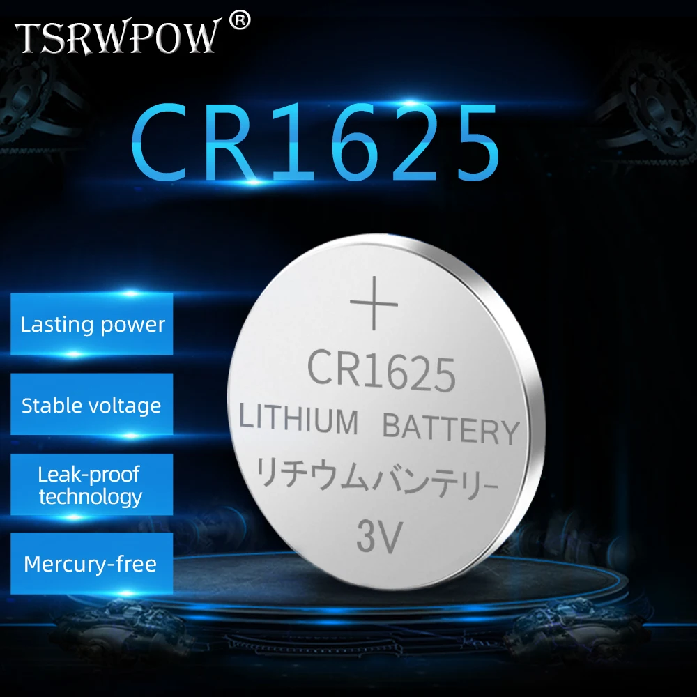Original TSRPOW New 5Pcs CR1625 BR1625 ECR1625 LM1625 Batteries 3V ...